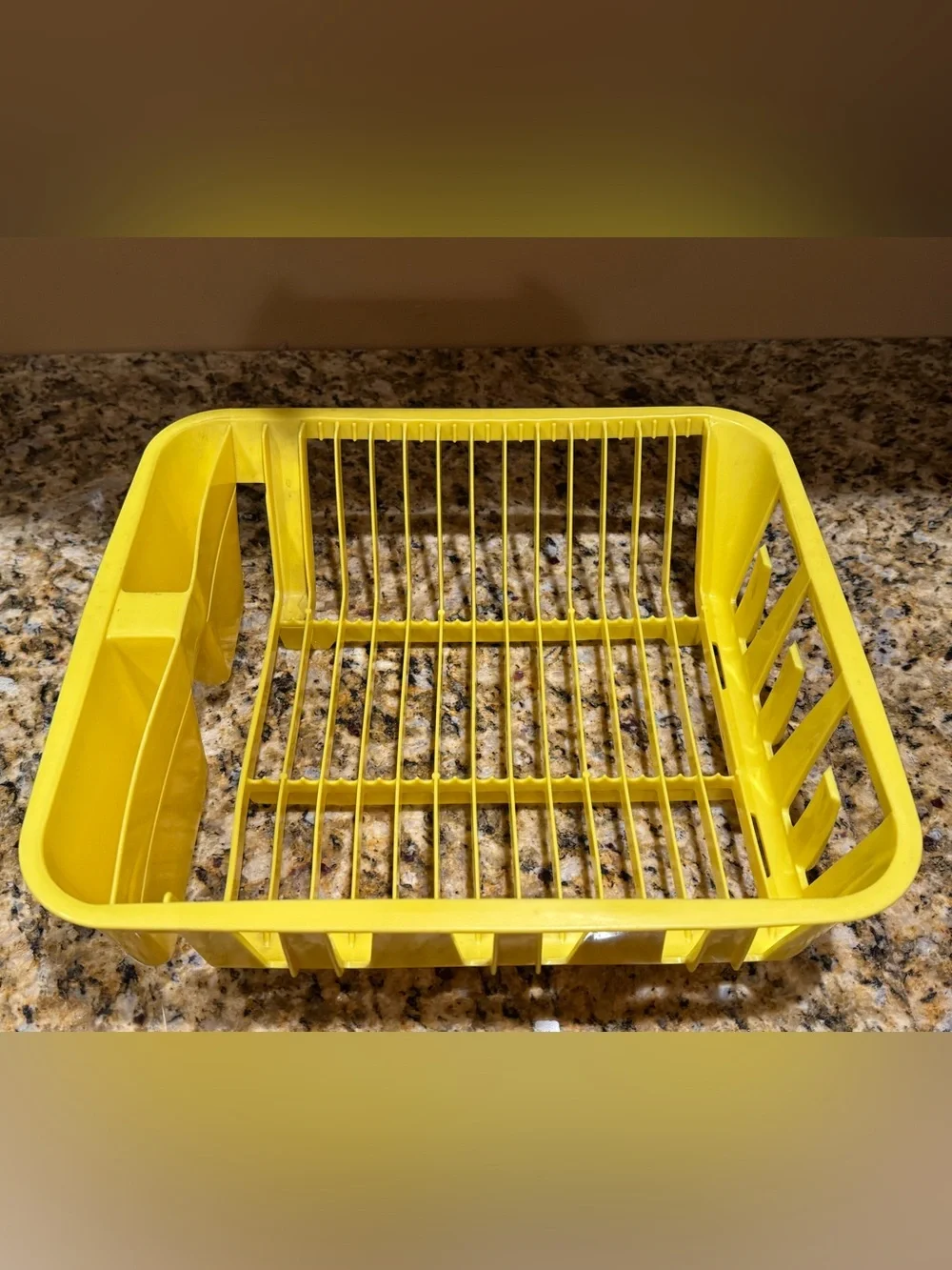 Vintage Rubbermaid Yellow Plastic Dish Drying Rack Retro